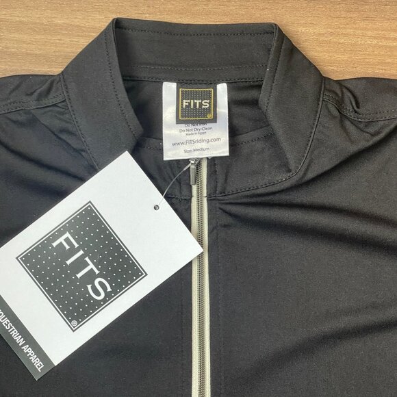 FITS Women's Quarter Zip Polo - Light Weight - Black - Medium - Picture 6 of 6